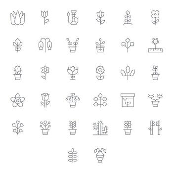 vástago icono caja de herramientas presentando 32 píxel optimizado retina Listo Delgado línea elementos vector