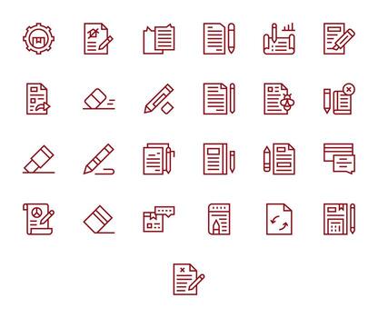 revisión visual paquete conteniendo 25 regular línea monitor Perfecto íconos vector