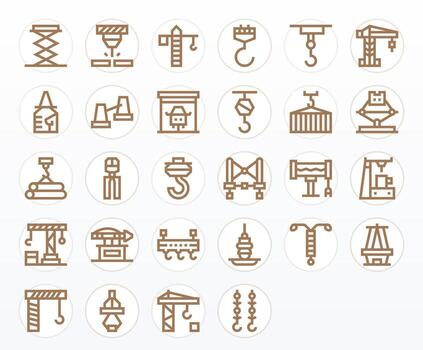 28 Bold Line Icons from Hoist in 128x128 Pixel Optimized Quality vector