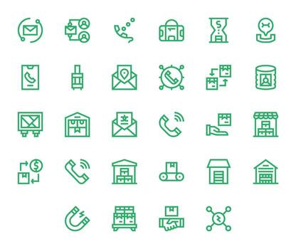 Inbound Graphics featuring 28 Bold Line PIXEL Perfect High Resolution Designs vector