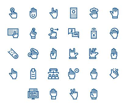 28 Icons for Interact featuring Retina Ready Display Perfect Bold Line Graphics vector