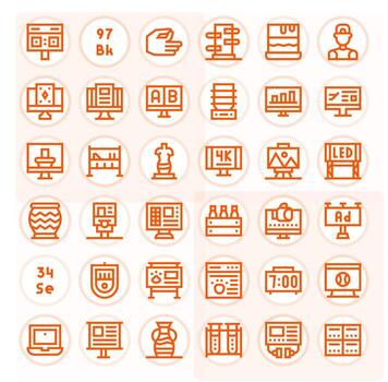 monitor icono repositorio conteniendo 36 negrita línea retina Listo píxel alineado gráficos vector