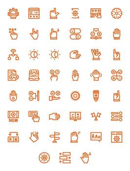 45 íconos para opción optimizado en píxel Perfecto 128x128 negrita línea resolución vector