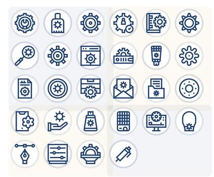 Customize Icon Library with 28 Bold Line High Resolution Display Perfect Designs vector