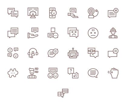 25 Regular Line Icons designed for Response in High Resolution Grid Fitted format vector