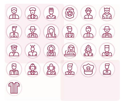 Authority Figure Modern Collection with 25 Regular Line 128x128 Display Perfect Icons vector