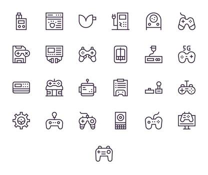 25 Regular Line Display Perfect Vectors for Console Theme