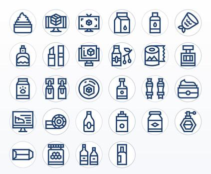 Product Design Comprehensive Bundle with 28 Display Perfect Bold Line High Resolution Icons vector