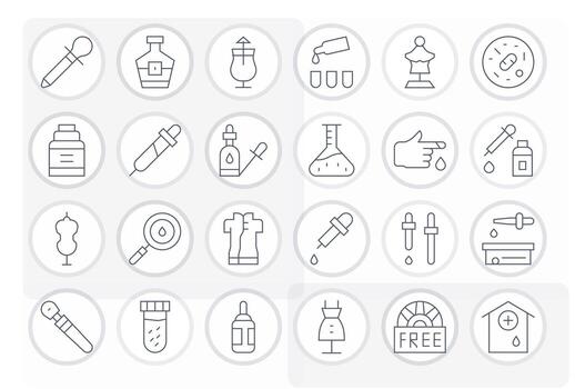 24 Delgado línea íconos diseñado para muestra en retina Listo editable formato vector