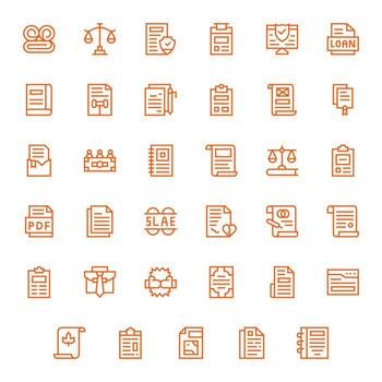 Contract Icon Repository containing 35 Regular Line 128x128 Pixel Aligned graphics vector