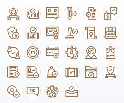 Validated Icon Repository containing 28 Bold Line Retina Ready Pixel Optimized graphics vector