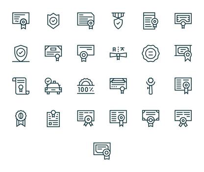 25 Regular Line Icons designed for Licensed in 64x64 Pixel Optimized format vector
