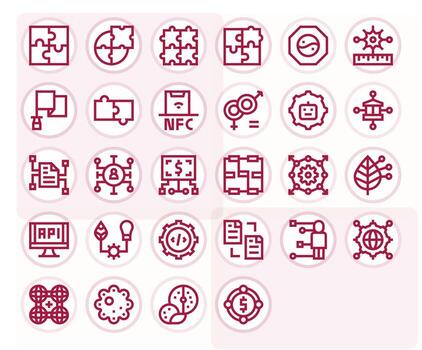 28 Bold Line Pixel Optimized 256x256 Icons from Integration Suite vector