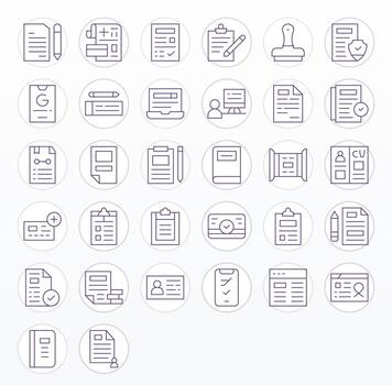 Delgado línea píxel optimizado íconos desde formar conjunto con 32 alto resolución íconos vector