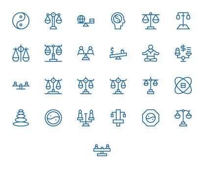 25 regular línea monitor Perfecto íconos para equilibrio gráficos vector