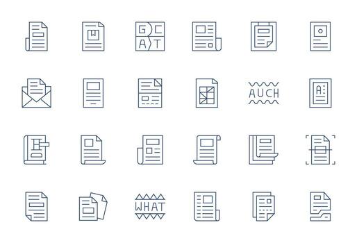 Word Graphics featuring 24 Thin Line Editable High Resolution Designs vector