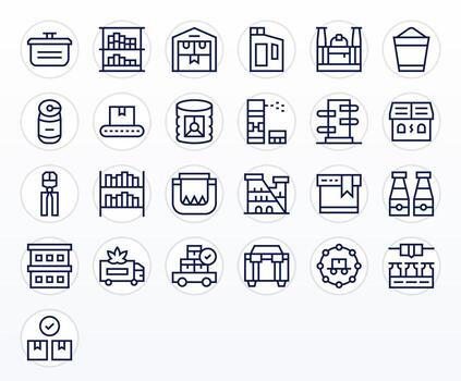 Logistic Modern Collection with 25 Regular Line Retina Ready Editable Icons vector