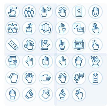 Interact Exclusive Set featuring 35 Regular Line Editable High Resolution Icons vector