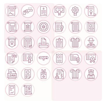 Official Modern Collection with 32 Thin Line 128x128 Pixel Optimized Icons vector