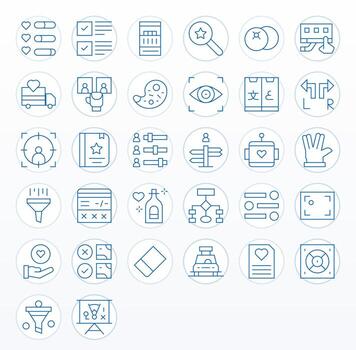 32 Delgado línea íconos diseñado para selección en retina Listo editable formato vector