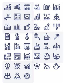 45 256x256 Bold Line Icons for Increase with Pixel Optimized precision vector