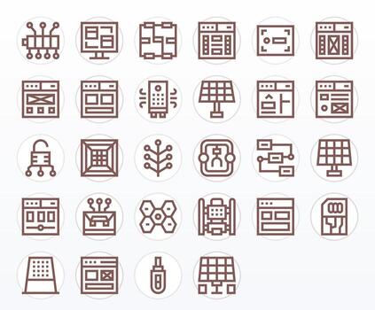 Bold Line Editable Icons from Module Set with 28 256x256 Icons vector