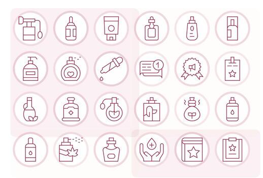 Essential Icon Arsenal with 24 High Resolution Thin Line Pixel Optimized designs vector