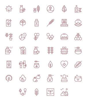 40 Retina Ready Thin Line Icons optimized for Natural Display Perfect display vector