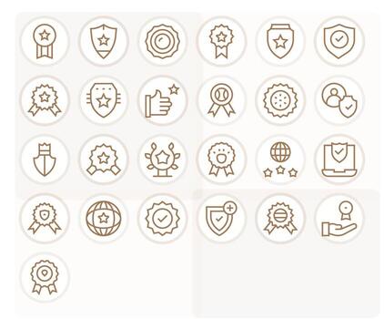 Trusted Ultimate Package with 25 128x128 Regular Line Pixel Aligned Icons vector