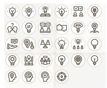 ProblemSolving Modern Collection with 28 Bold Line High Resolution Editable Icons vector