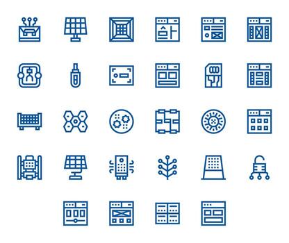 28 Bold Line Pixel Optimized 64x64 Icons from Module Suite vector