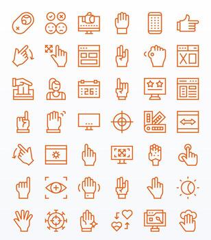 42 Display Perfect High Resolution Icons for Ui in elegant Regular Line design vector