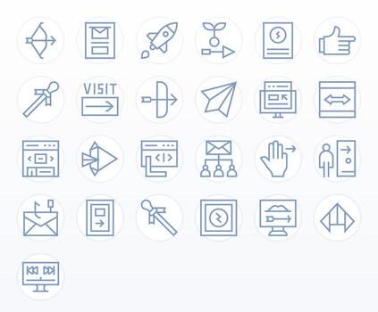 Forward Graphics featuring 25 Regular Line Display Perfect 256x256 Designs vector