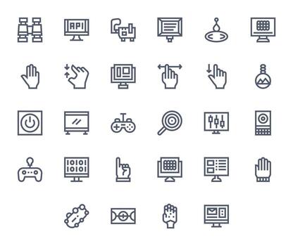 Bold Line PIXEL Perfect Icons from Interface Set with 28 High Resolution Icons vector