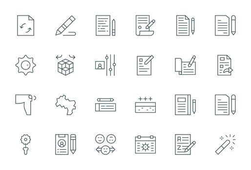 Change Icon Repository containing 24 Thin Line 256x256 PIXEL Perfect graphics vector