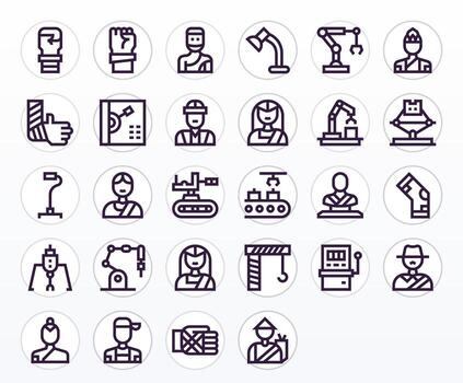 28 Display Perfect Icons themed around Arm in 128x128 Bold Line format vector