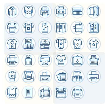 Print Graphics featuring 35 Regular Line Pixel Aligned 128x128 Designs vector