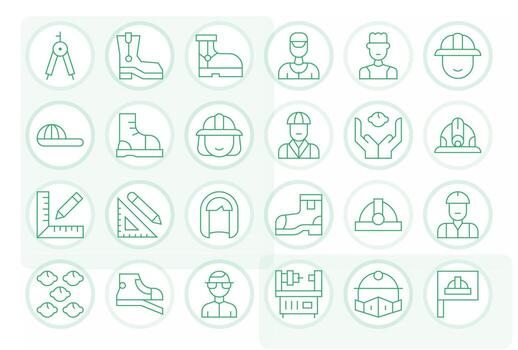 24 Pixel Optimized Thin Line Icons from Engineer Collection vector