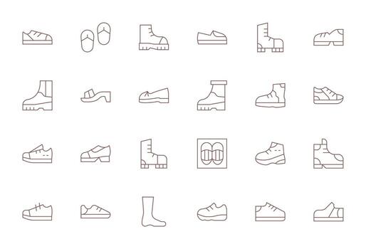 24 Icons for Sole featuring Retina Ready Display Perfect Thin Line Graphics vector