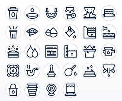 28 Overflow Editable Icons in 256x256 Bold Line Aesthetic vector