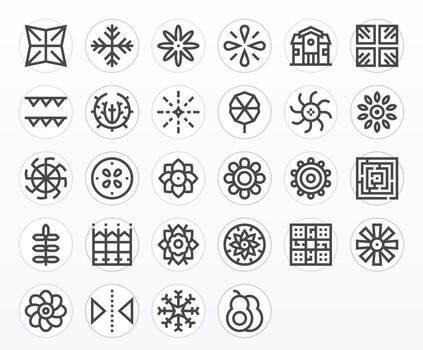 Symmetrical Scalable Set featuring 28 Display Perfect Bold Line 256x256 Icons vector