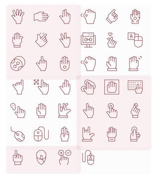 Click Professional Set with 40 Thin Line Editable 256x256 Icons vector