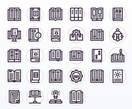 manuales icono repositorio conteniendo 28 negrita línea alto resolución píxel optimizado gráficos vector