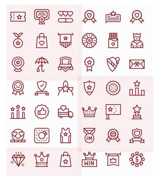 Premium Scalable Set featuring 42 Editable Regular Line 256x256 Icons vector