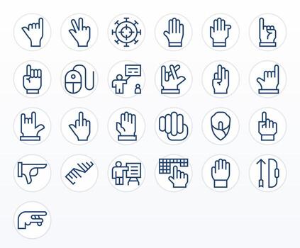 25 regular línea píxel optimizado íconos para señalando gráficos vector