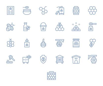 Apiary Graphics featuring 25 Regular Line Grid Fitted 256x256 Designs vector