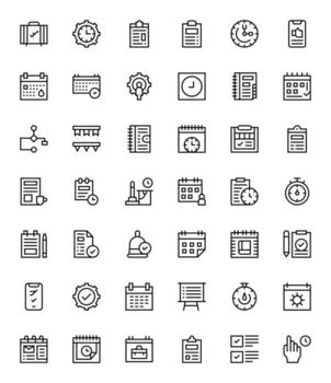 42 regular línea detalle mejorado alto resolución íconos desde tarea suite vector