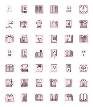 referencia icono caja de herramientas presentando 42 píxel optimizado 64 x 64 regular línea elementos vector