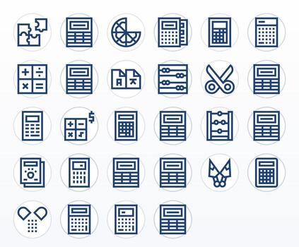 28 negrita línea íconos diseñado para dividir en 64 x 64 monitor Perfecto formato vector