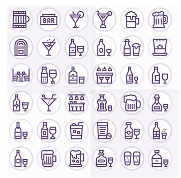 Pub Icon Repository containing 36 Bold Line 128x128 Pixel Optimized graphics vector